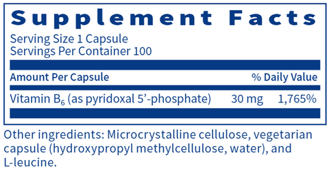 P-5-P Pyridoxal-5-Phosphate (Klaire Labs)