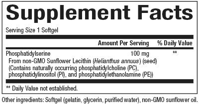PS (phosphatidylserine) 100 mg (Natural Factors) Supplement Facts