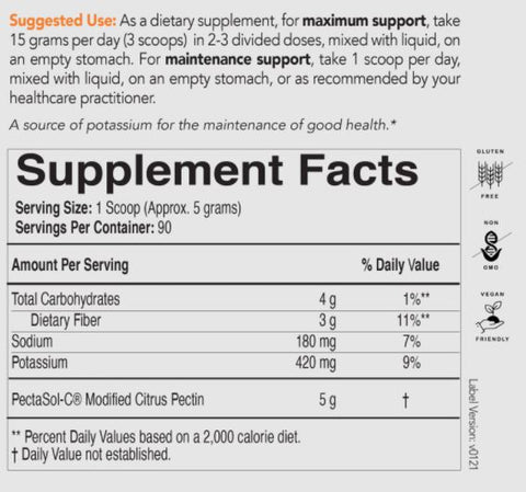 PectaSol-C Lime Infusion (EcoNugenics) Supplement Facts