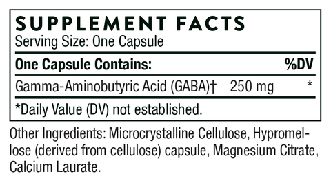 PharmaGABA-250 Supplement Facts