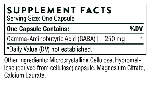 PharmaGABA-250 Supplement Facts