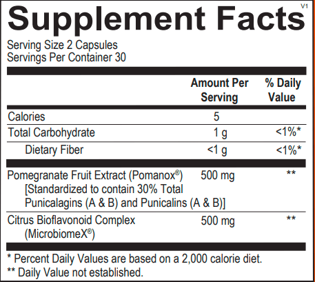 phytoflora microbiome support doctor alex supplements | pomegranate extract | MicrobiomeX | citrus bioflavonoid complex | polyphenol prebiotics