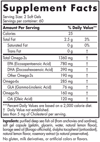 ProOmega-3.6.9 120 Soft Gels Lemon (Nordic Naturals)