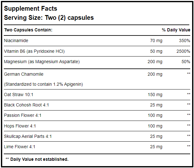 Pro Eze (Progena) Supplement Facts