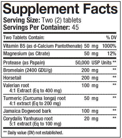 Pro Trauma (Progena) Supplement Facts