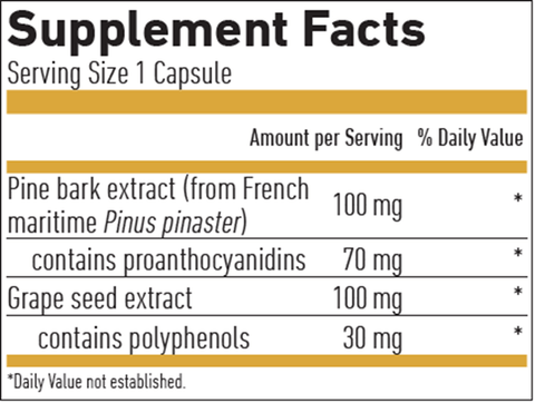 Pycnogenol Superior 100 GOLD (Biogena) Supplement Facts