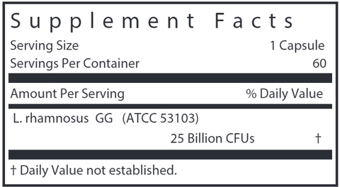 Restore-Biotic L. Rhamnosus GG (Nutricology) Supplement Facts