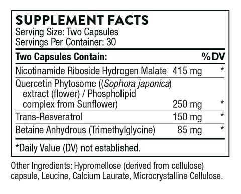 ResveraCel Supplement Facts