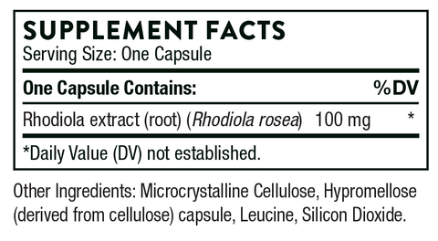Rhodiola Supplement Facts