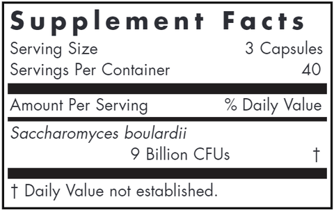 Saccharomyces Boulardii (Nutricology) Supplement Facts