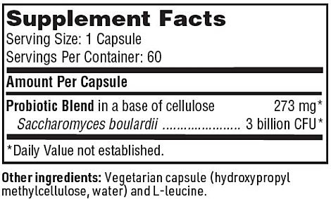 Saccharomyces Boulardii Probiotic (Klaire Labs)