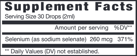 Selenium Liquid (Eidon) Supplement Facts