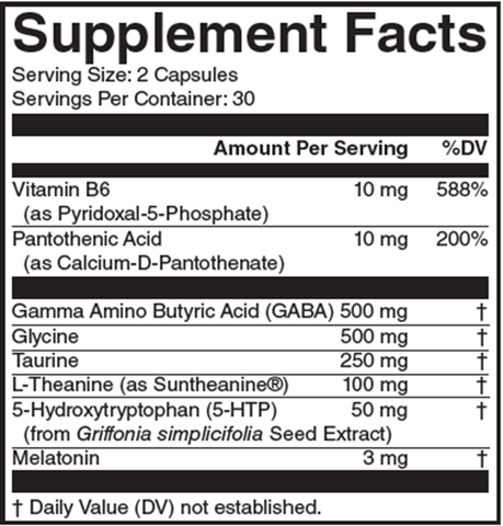 Sleep Time (Nutritional Frontiers) Supplement Facts