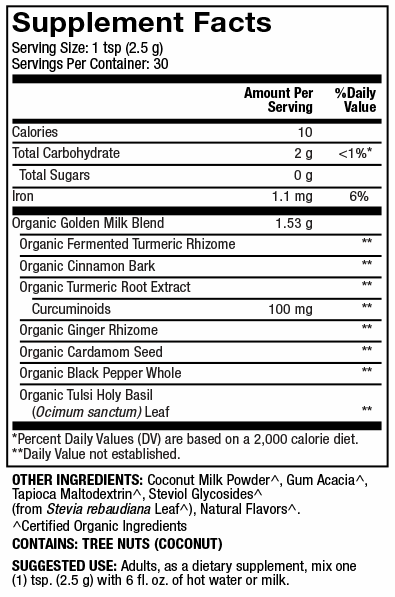 Solspring Organic Golden Milk (Dr. Mercola)