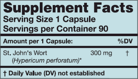 St. John's Wort (Karuna Responsible Nutrition) Supplement Facts