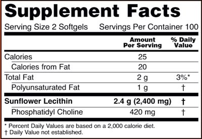 Sunflower Lecithin 1200 mg (NOW)