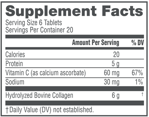 Super Collagen + C (Neocell) Supplement Facts