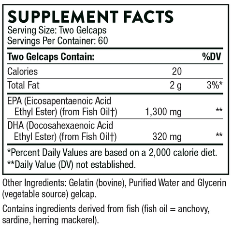 Super EPA Pro (Thorne) Supplement Facts