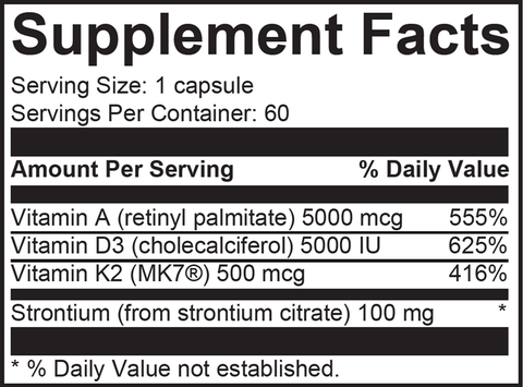 Super K2 Plus (Nutritional Frontiers) Supplement Facts
