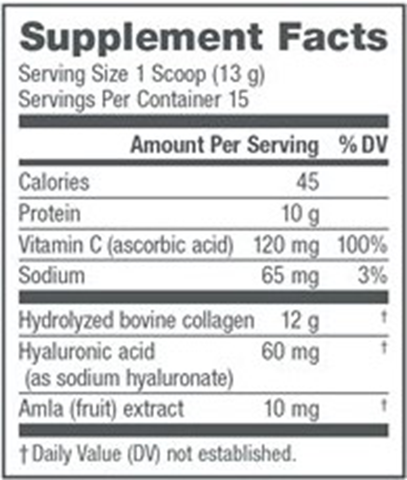 Super Collagen Plus (Neocell) Supplement Facts