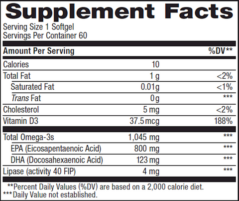 Super Critical Omega (Advanced Naturals) Supplement Facts