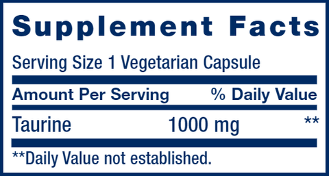 Taurine 1000 mg (Life Extension)