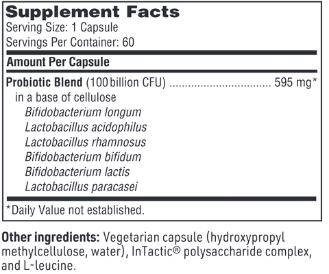 Ther-Biotic Leaky Gut (Klaire Labs) supplement fact