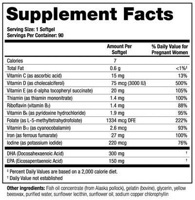 TheraNatal One Prenatal Vitamins (Theralogix)