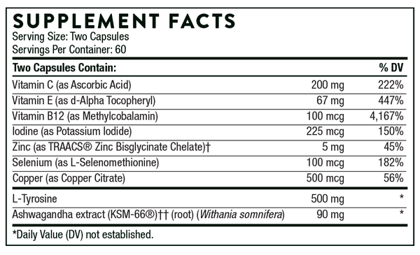 Thyrocsin (Thorne) Supplement Facts