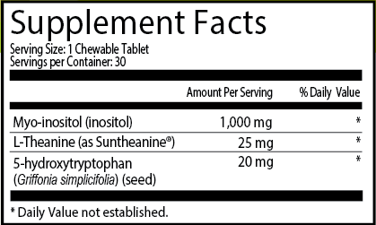 Tranquilent (Sanesco) Supplement Facts