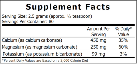 Tri-Salts 200g (Ecological Formulas) Supplement Facts