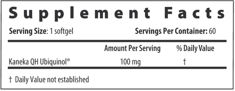 Ubiquinol 100 mg (Restorative Formulations) Supplement Facts