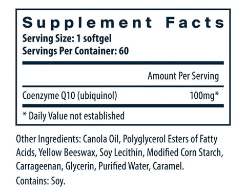 Ubiquinol CoQ10 100 mg Vital Nutrients