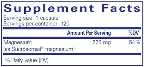 UltraMag Magnesium (Pure Encapsulations) supplement facts