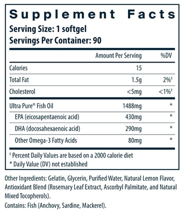 Ultra Pure® Fish Oil 800 TG Vital Nutrients