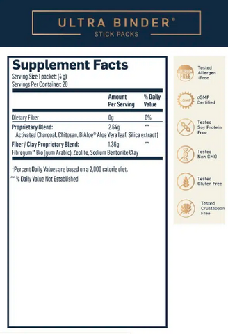 Ultra Binder Stick Packs supplement facts