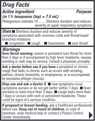 Umcka ColdCare Sugar-Free Grape Syrup 4 oz (Nature's Way)