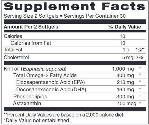 Unique Krill+ (AC Grace) Supplement Facts