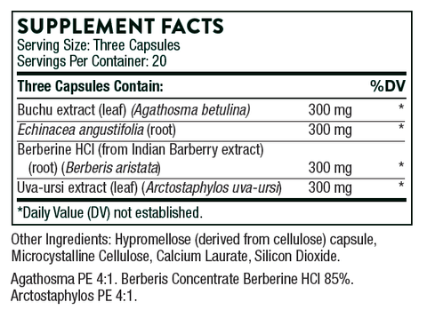 Uristatin (Thorne) Supplement Facts