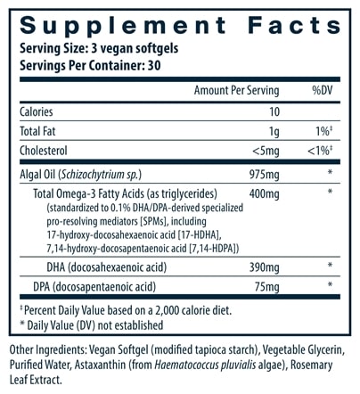 Vegan Omega SPM+ Vital Nutrients
