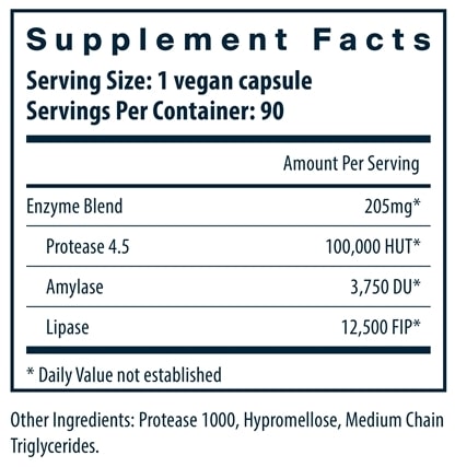Vegan Pancreatic Enzymes Vital Nutrients