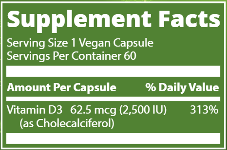 Vegan Vitamin D3 2500IU (Metabolic Response Modifier)