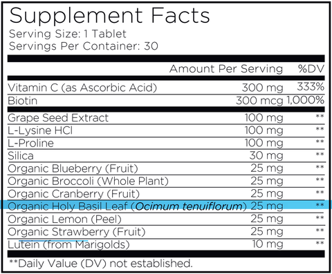 Vegan Collagen Builder + (Amen) Supplement Facts