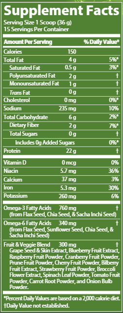 Veggie Protein Vanilla with Superfoods (Metabolic Response Modifier)