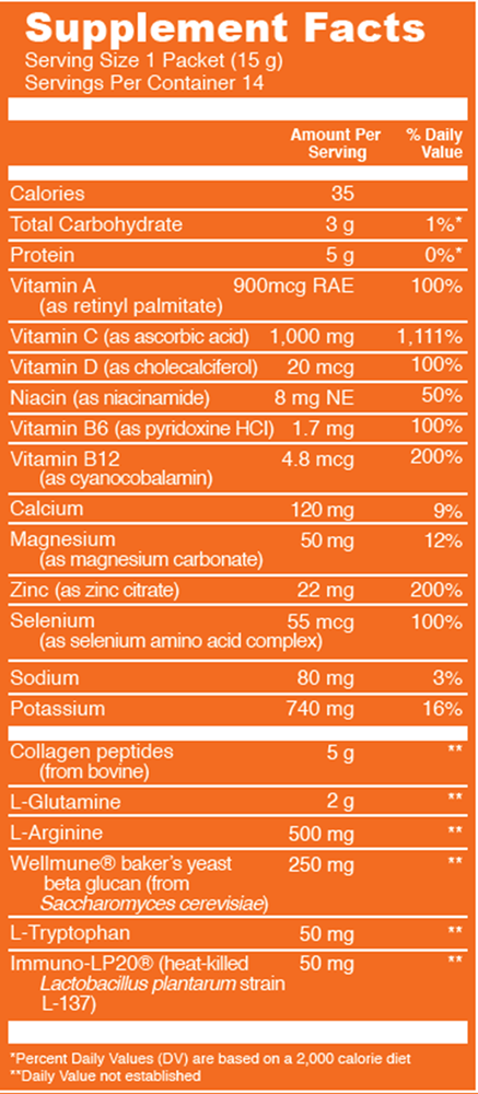 Vitality Clementine (Vital Proteins) Supplement Facts