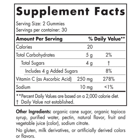 Vitamin C Gummies Tart Tangerine