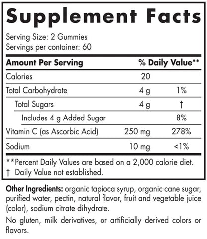 Vitamin C Gummies Sport 120 Gummies Tart Tangerine