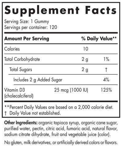 Vitamin D3 Gummies Sport 120 Gummies Wild Berry