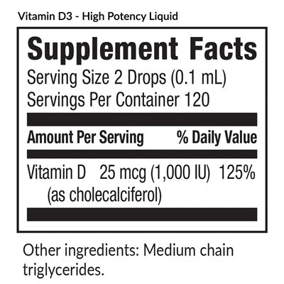 Vitamin D3 High-Potency Liquid (EquiLife)