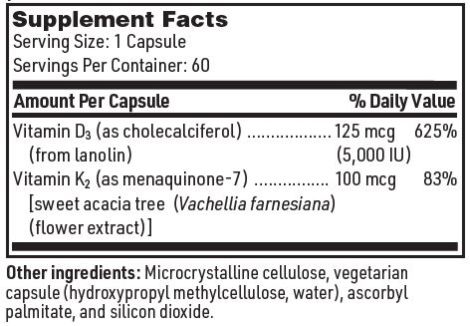 Vitamin D Plus K (Klaire Labs)